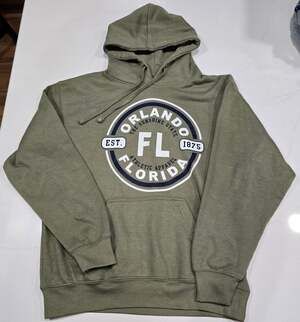 Pacific & Co. Orlando Florida Athletic Apparel Olive Green Hoodie